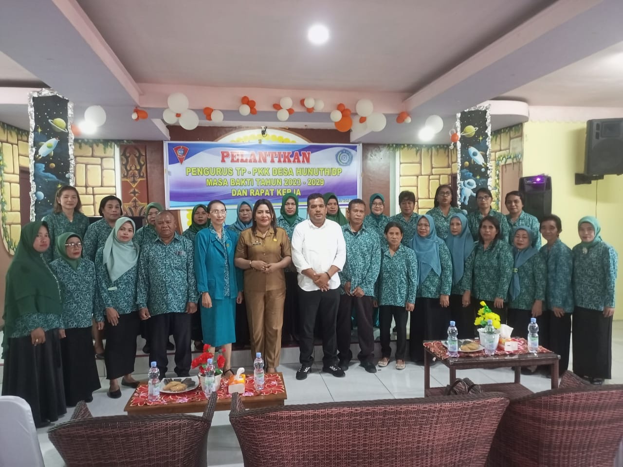 Pengurus TP.PKK Desa dan Kelompok PKK RW/RT Desa Hunuth masa bakti 2023-2029 Resmi Dilantik